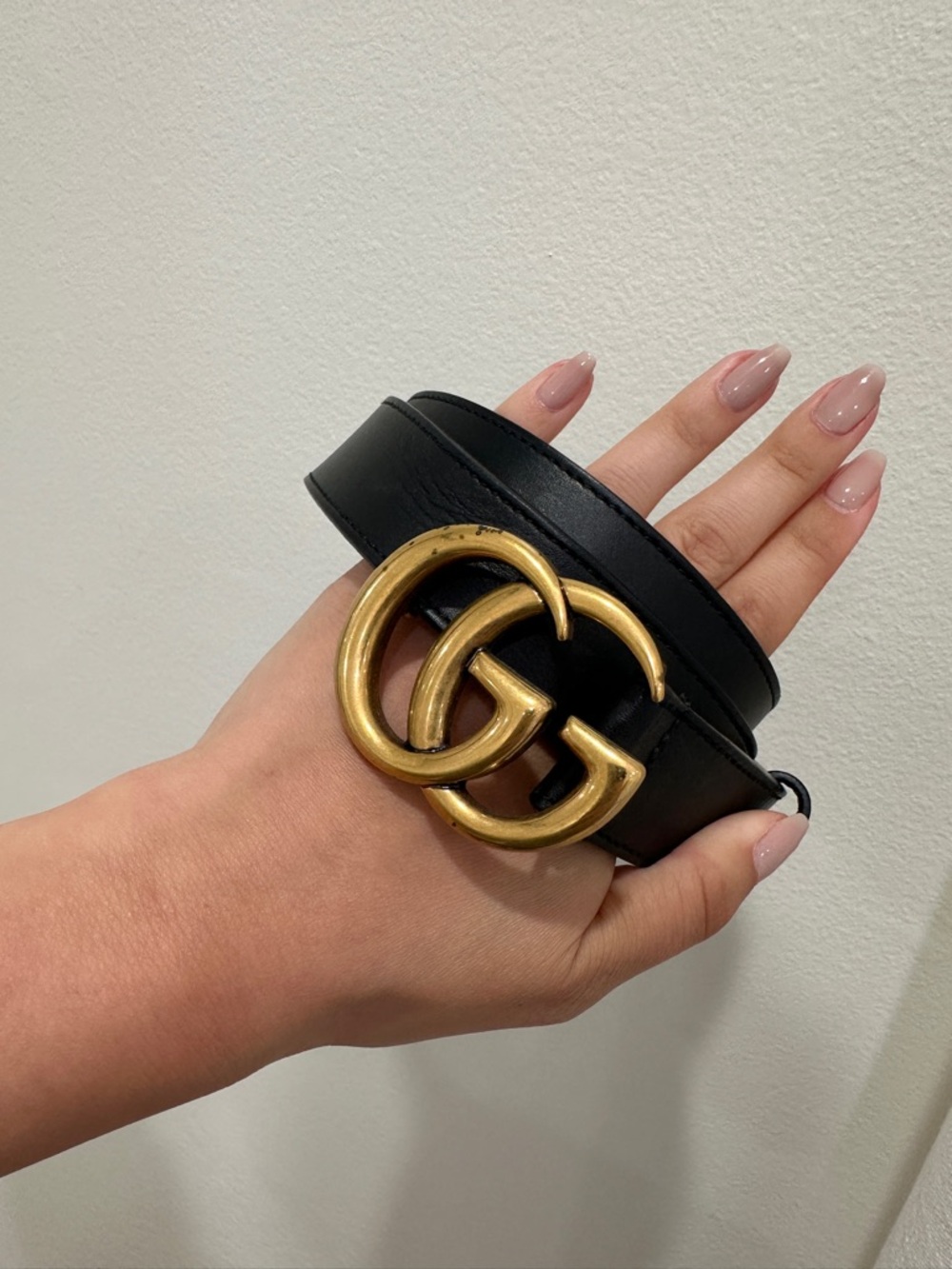 Gucci Black GG Marmont belt